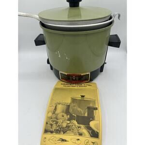 VTG 70'S Empire Electric Cooker Deep Fryer Green Avocado Color USA Retro